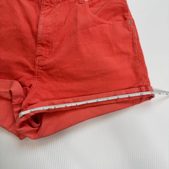 Rolla’s Dusters Corduroy High Rise Slim Shorts Orange Red Women’s 30 90s Retro - Picture 6 of 16